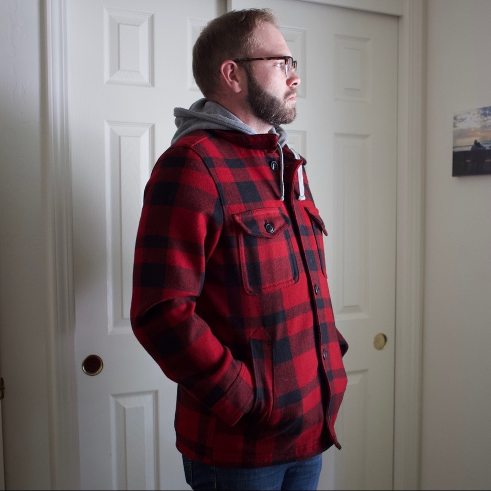 Heavy American Eagle Winter Coat - Flannel